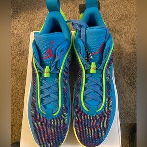 Men Blue and Green Jordan Shoes